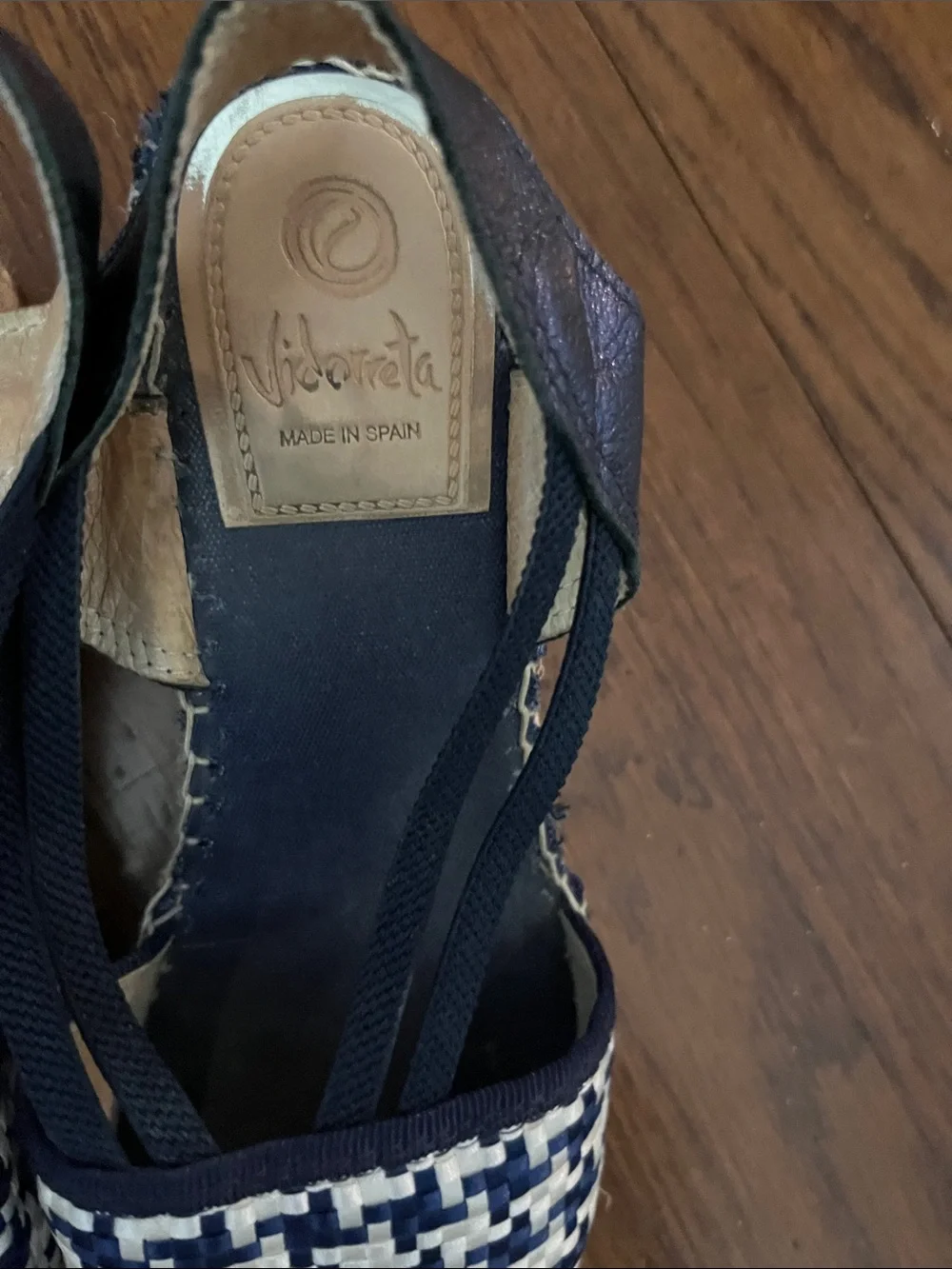 Viddorrata Navy Woven Espadrille Slingback